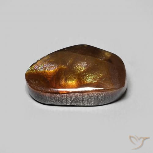 Fire Agate Gemstone in 12 x 6.8 mm Size for Sale, Fire Agate Stone in Multicolor Color