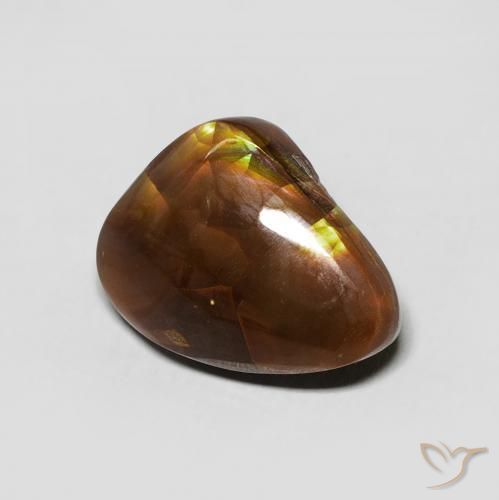 4.22 ct Multicolor Fire Agate Stone, Natural Fire Agate in Fancy Cabochon Shape for Sale