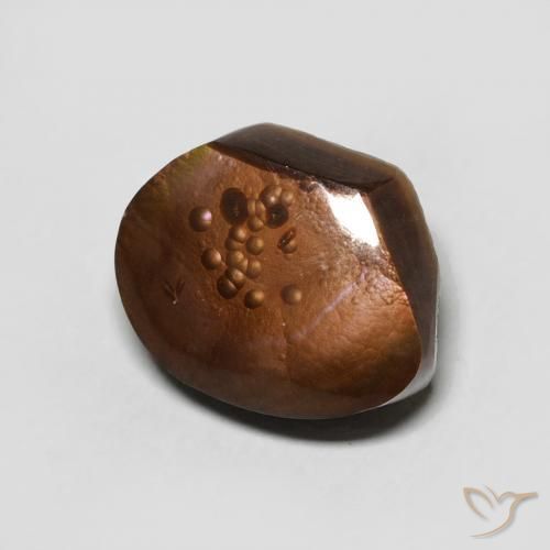 5.64 ct Multicolor Fire Agate Stone, Natural Fire Agate in Fancy Cabochon Shape for Sale
