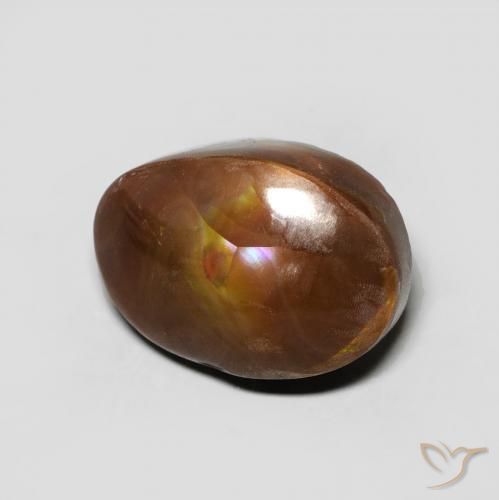 6.64 ct Multicolor Fire Agate Stone, Natural Fire Agate in Fancy Cabochon Shape for Sale