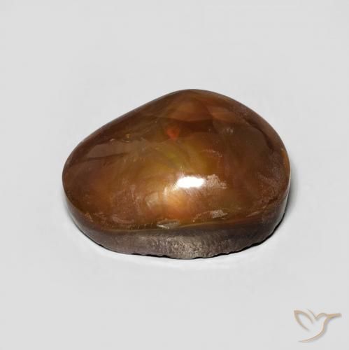 Fire Agate Gemstone in 13.7 x 9.6 mm Size for Sale, Fire Agate Stone in Multicolor Color