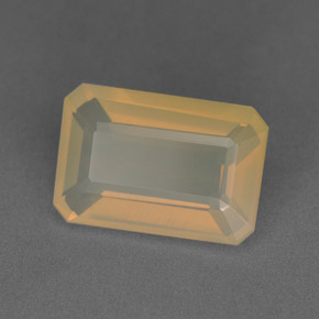 3.40 ct Yellow Fire Opal Stone, Natural Fire Opal in Octagon Facet Shape for Sale