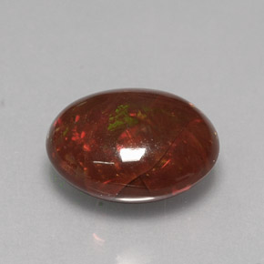2.78 ct Multicolor Fire Opal Gemstone, Fire Opal Gem in Oval Cabochon Shape for Sale.