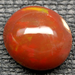 2.05 ct Multicolor Fire Opal Gemstone, Fire Opal Gem in Oval Cabochon Shape for Sale.
