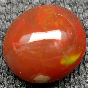 2.05 ct Multicolor Fire Opal Stone, Natural Fire Opal in Oval Cabochon Shape for Sale