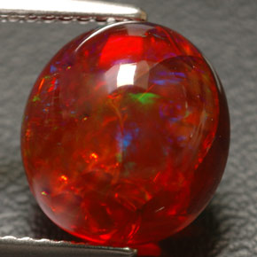 Fire Opal Gemstone in 10.9 x 10.1 mm Size for Sale, Fire Opal Stone in Multicolor Color