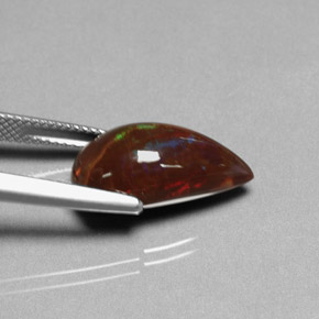 Fire Opal Gemstone in 17.8 x 9.4 mm Size for Sale, Fire Opal Stone in Multicolor Color