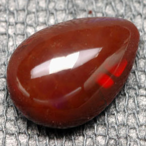 1.50 ct Multicolor Fire Opal Gemstone, Fire Opal Gem in Pear Cabochon Shape for Sale.
