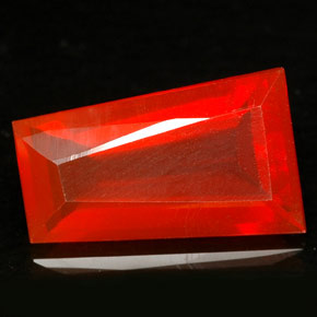 2.89 ct Orange Fire Opal Gemstone, Fire Opal Gem in Trapezoid Shape for Sale.