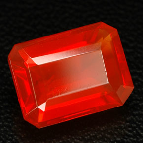 1.92 ct Orange Fire Opal Stone, Natural Fire Opal in Octagon Facet Shape for Sale