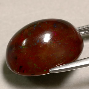 Fire Opal Gemstone in 15.4 x 14 mm Size for Sale, Fire Opal Stone in Multicolor Color