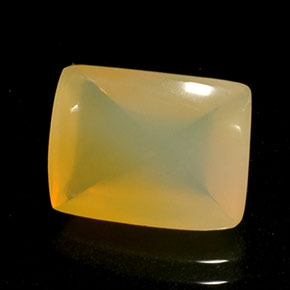 4.17 ct Yellow Fire Opal Stone, Natural Fire Opal in Baguette Cabochon Shape for Sale