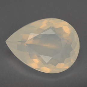 6.29 ct White Fire Opal Gemstone, Fire Opal Gem in Pear Facet Shape for Sale.