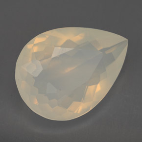 6.29 ct White Fire Opal Stone, Natural Fire Opal in Pear Facet Shape for Sale