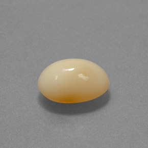 3.27 ct Yellow Fire Opal Stone, Natural Fire Opal in Oval Cabochon Shape for Sale