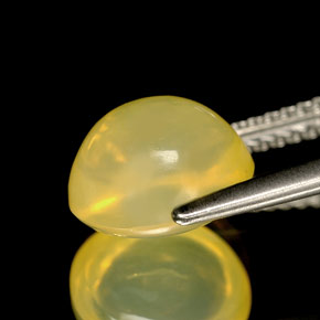 Fire Opal Gemstone in 9.2 x 8.4 mm Size for Sale, Fire Opal Stone in Yellow Color