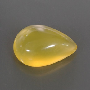 4.75 ct Yellow Fire Opal Gemstone, Fire Opal Gem in Pear Cabochon Shape for Sale.