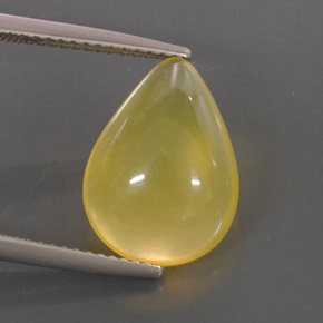 4.75 ct Yellow Fire Opal Stone, Natural Fire Opal in Pear Cabochon Shape for Sale