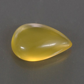 2.06 ct Yellow Fire Opal Gemstone, Fire Opal Gem in Pear Cabochon Shape for Sale.