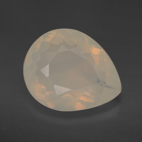 4.47 ct Yellow Fire Opal Gemstone, Fire Opal Gem in Pear Facet Shape for Sale.