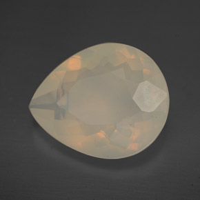 4.47 ct Yellow Fire Opal Stone, Natural Fire Opal in Pear Facet Shape for Sale