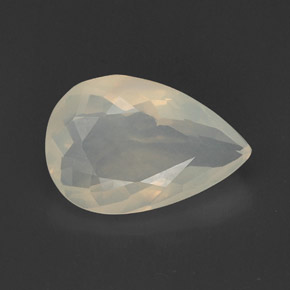 8.35 ct White Fire Opal Gemstone, Fire Opal Gem in Pear Facet Shape for Sale.
