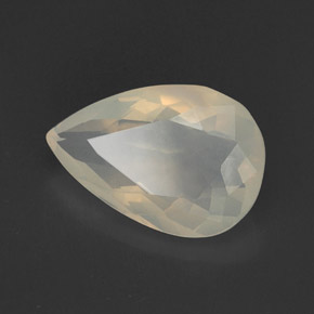8.35 ct White Fire Opal Stone, Natural Fire Opal in Pear Facet Shape for Sale
