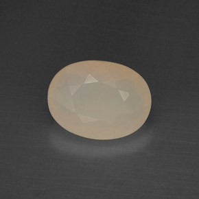 6.03 ct White Fire Opal Gemstone, Fire Opal Gem in Oval Facet Shape for Sale.