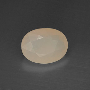 6.03 ct White Fire Opal Stone, Natural Fire Opal in Oval Facet Shape for Sale