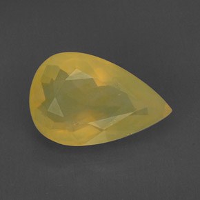 6.92 ct Yellow Fire Opal Gemstone, Fire Opal Gem in Pear Facet Shape for Sale.
