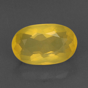 4.83 ct Yellow Fire Opal Gemstone, Fire Opal Gem in Oval Facet Shape for Sale.