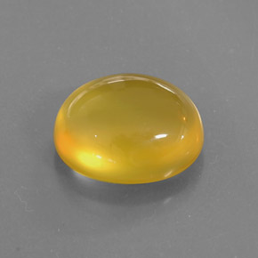 8.99 ct Yellow Fire Opal Stone, Natural Fire Opal in Oval Cabochon Shape for Sale