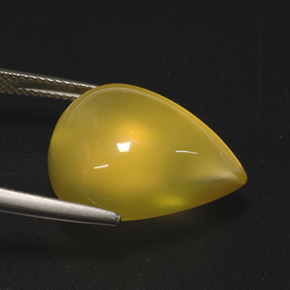 15.76 ct Yellow Fire Opal Stone, Natural Fire Opal in Pear Cabochon Shape for Sale
