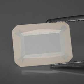 4.83 ct White Fire Opal Gemstone, Fire Opal Gem in Octagon / Scissor Cut Shape for Sale.