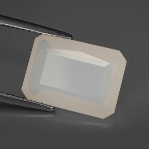 4.83 ct White Fire Opal Stone, Natural Fire Opal in Octagon / Scissor Cut Shape for Sale