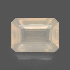 3.78 ct White Fire Opal Gemstone, Fire Opal Gem in Octagon Facet Shape for Sale.