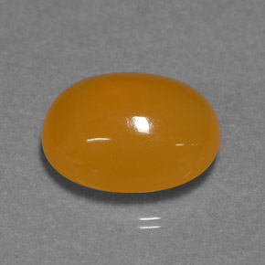 3.93 ct Orange Fire Opal Gemstone, Fire Opal Gem in Oval Cabochon Shape for Sale.