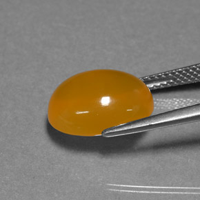 Fire Opal Gemstone in 12.6 x 10.1 mm Size for Sale, Fire Opal Stone in Yellow Orange Color