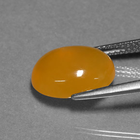 Fire Opal Gemstone in 12.8 x 10.2 mm Size for Sale, Fire Opal Stone in Yellow Orange Color