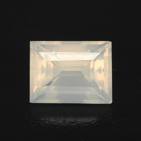 2.89 ct White Fire Opal Gemstone, Fire Opal Gem in Baguette Facet Shape for Sale.