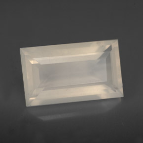 3.87 ct White Fire Opal Gemstone, Fire Opal Gem in Baguette Facet Shape for Sale.