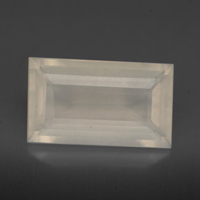 3.87 ct White Fire Opal Stone, Natural Fire Opal in Baguette Facet Shape for Sale