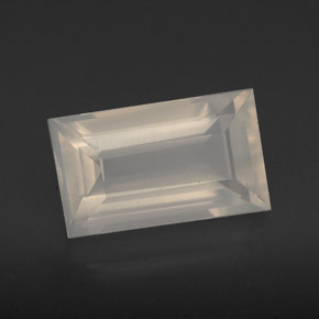 2.37 ct White Fire Opal Stone, Natural Fire Opal in Baguette Facet Shape for Sale