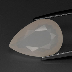 5.85 ct White Fire Opal Gemstone, Fire Opal Gem in Pear Facet Shape for Sale.