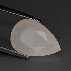 5.85 ct White Fire Opal Stone, Natural Fire Opal in Pear Facet Shape for Sale