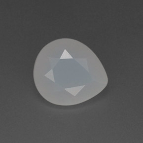 2.81 ct White Fire Opal Gemstone, Fire Opal Gem in Pear Facet Shape for Sale.