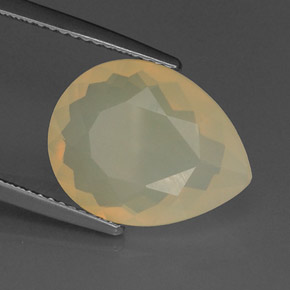 4.68 ct Orange Fire Opal Stone, Natural Fire Opal in Pear Facet Shape for Sale