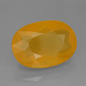 7.98 ct Orange Fire Opal Stone, Natural Fire Opal in Oval Facet Shape for Sale