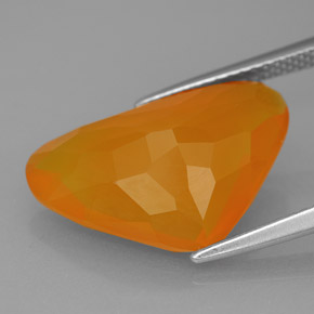 Fire Opal Gemstone in 18.2 x 12.2 mm Size for Sale, Fire Opal Stone in Mandarin Orange Color