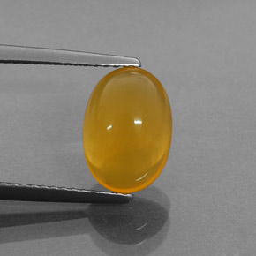2.62 ct Orange Fire Opal Stone, Natural Fire Opal in Oval Cabochon Shape for Sale